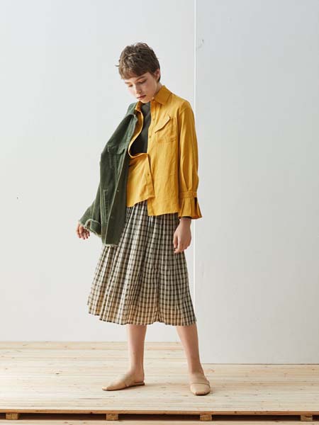素氪女装品牌2020春夏黄色外套青色外套