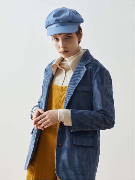 素氪女装品牌2020春夏蓝色外套