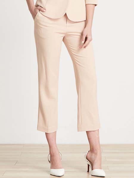 埃迪拉女装品牌2020春夏休闲款素色长裤