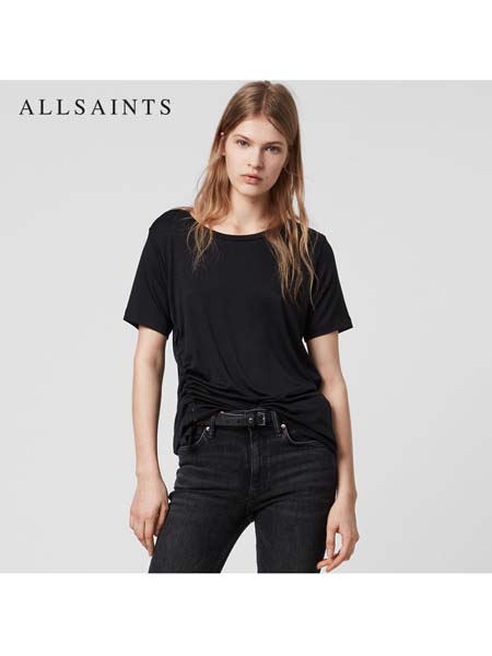 All saints女装品牌2020春夏圆领T恤新品宽松短袖上衣