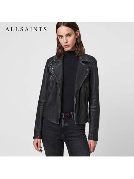 All saints女装品牌2020春夏机车夹克皮衣时尚复古外套