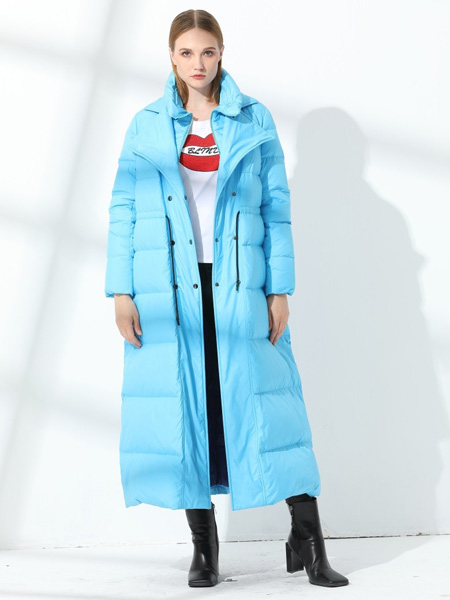 Eva freedom羽绒羊绒品牌保暖长款羽绒服