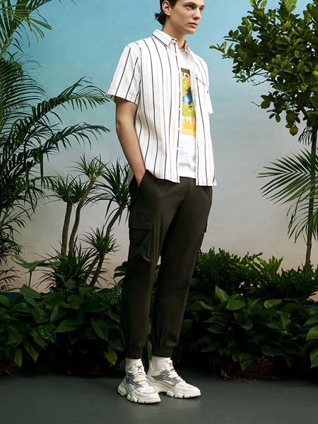 TARRAT男装品牌2020春夏条纹衬衫短袖
