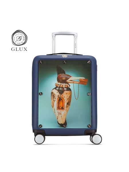 GLUX古莱仕箱包品牌2020春夏万向轮拉杆箱男行李箱旅行箱硬箱登机个性定制20寸奔女喷绘