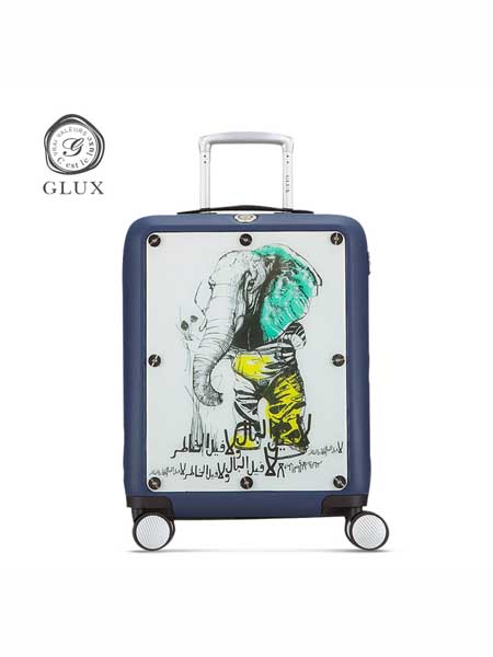 GLUX古莱仕箱包品牌2020春夏万向轮拉杆箱男行李箱旅行箱硬箱登机个性定制20寸奔女喷绘