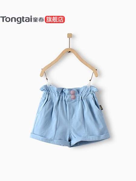 童泰童装品牌2020春夏蓝色婴儿裤子1-4岁女宝宝短裤女婴儿夏季外出短裤