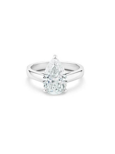 De Beers Diamond Jewellers钻石彩宝品牌梨形钻石戒指