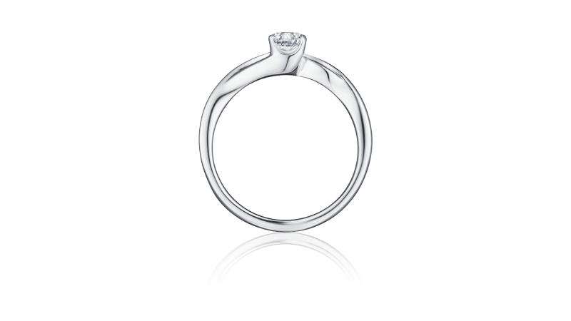 I-PRIMO白18K金钻石戒指女款时尚气质简约群镶钻戒指