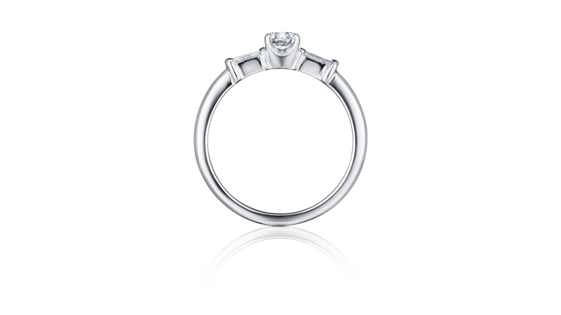 I-PRIMO18k白金钻石戒指女时尚求婚结婚镶钻戒指指环