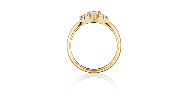 I-PRIMO18k玫瑰金钻石戒指女时尚求婚结婚镶钻戒指指环
