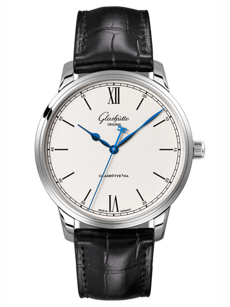 Glashutte Original機(jī)械抗磁防水男表 鱷魚皮帶