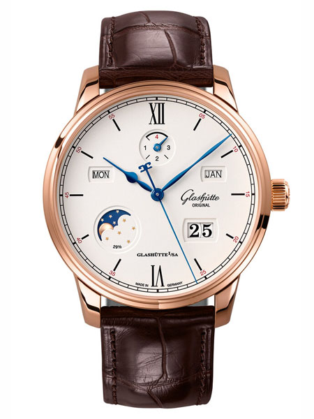 Glashutte Original機(jī)械抗磁防水男表 鱷魚(yú)皮帶