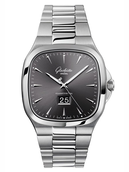 Glashutte Original鋼帶機械表商務(wù)男士手表情侶表白色