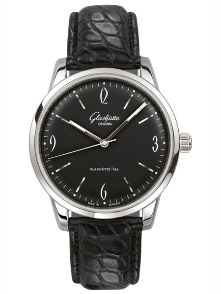 Glashutte Original機械抗磁防水男表 鱷魚皮帶