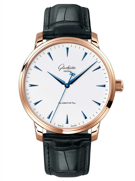 Glashutte Original機(jī)械抗磁防水男表 鱷魚(yú)皮帶