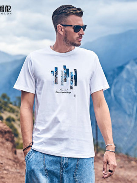 英爵伦男装品牌2020春夏中国风短袖T恤 青年创意趣味印花半袖上衣潮