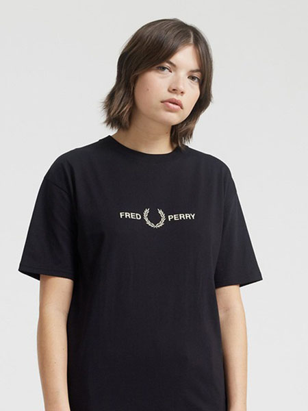 FREDPERRY女装品牌2020春夏宽松显瘦纯棉T恤