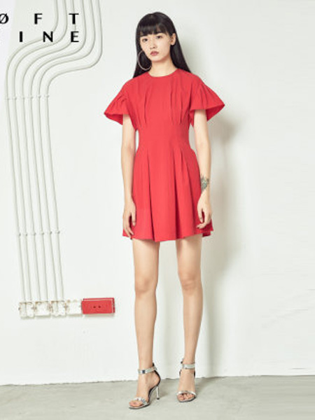 LOFT SHINE女装品牌2020春夏专柜正品时尚X型收腰连衣裙