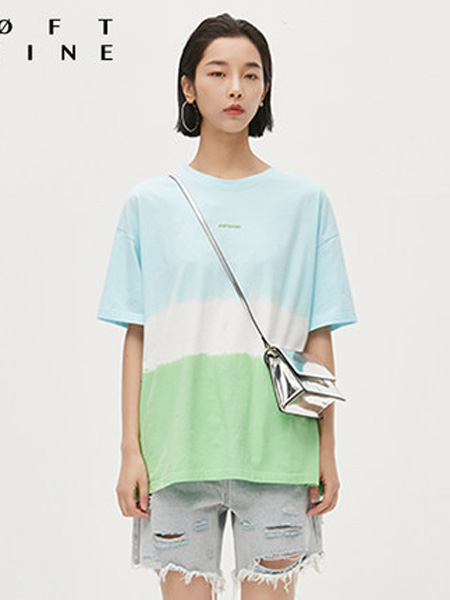 LOFT SHINE女装品牌2020春夏渐变色圆领T恤