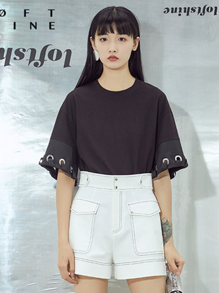 LOFT SHINE女装品牌2020春夏趣味圆领钢圈T恤