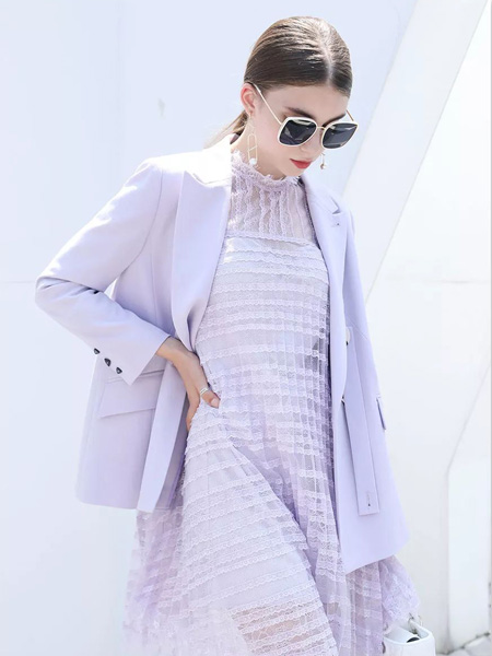 拉蒂赛LADESAIL男装品牌2020春夏浅紫色西装外套