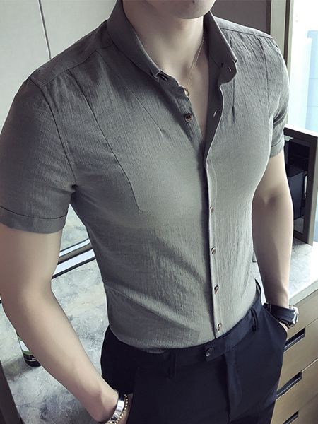 乔治邦尼男装品牌2020春夏深灰色衬衫