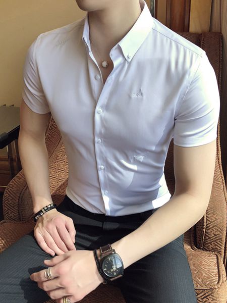 乔治邦尼男装品牌2020春夏白色衬衫