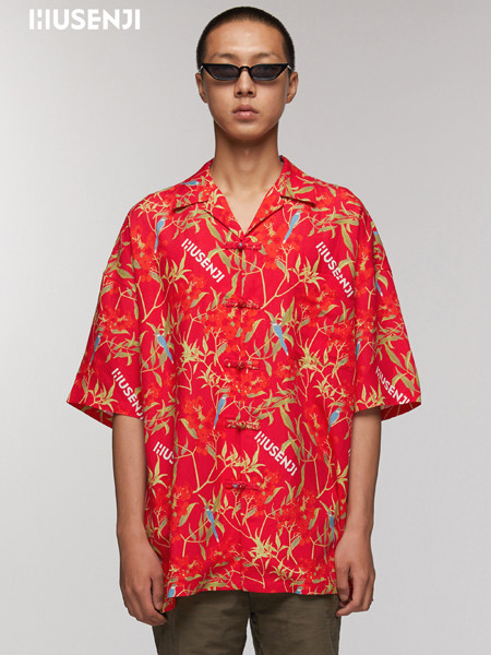 花笙记休闲品牌2020春夏宽松短袖aloha衬衫夏威夷男女禅衣