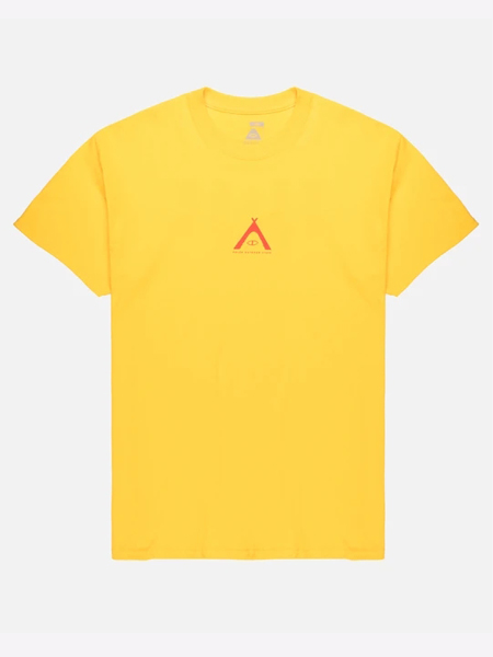 POLER户外品牌2020春夏三角形黄色T恤