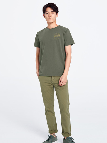 Timberland男装品牌2020春夏男装夏装圆领后背印花短袖T恤