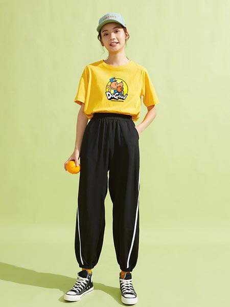米子旗女装品牌2020春夏运动风运动裤套装
