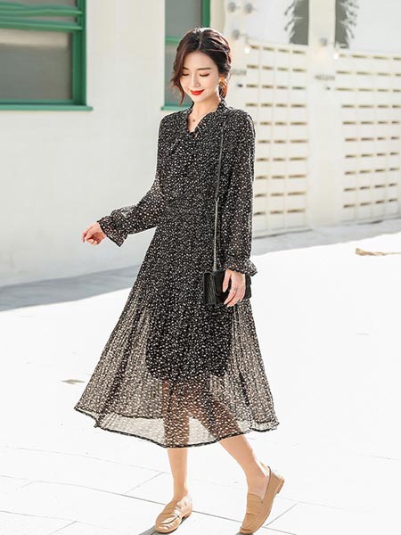 Felipe Varela女装品牌2020春夏时尚雪纺连衣裙