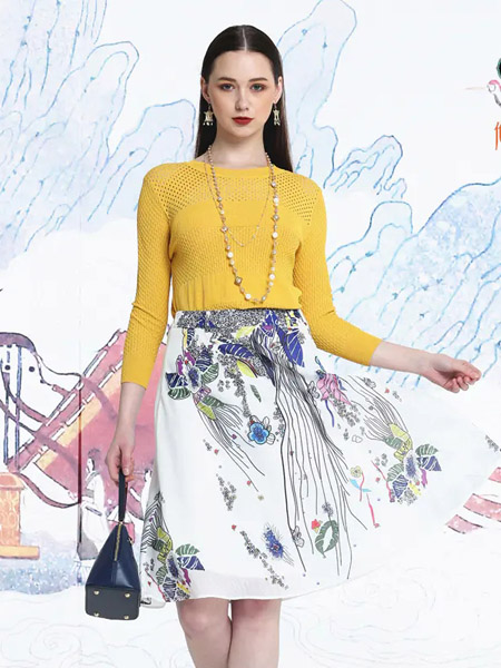 伯妮斯茵ERNIEELEN女装品牌2020春夏半裙--写意山水--《洛神赋》