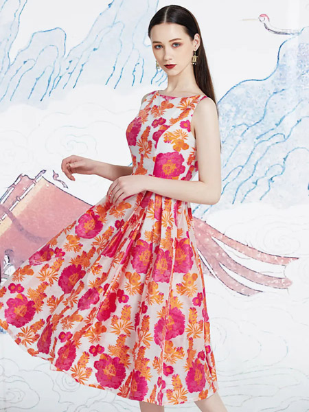 伯妮斯茵ERNIEELEN女装品牌2020春夏连衣裙--云浮景山--《洛神赋》》