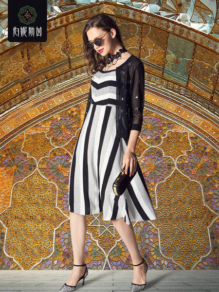 伯妮斯茵ERNIEELEN女装品牌2020春夏黑色--针织衫--玫瑰王宫《智慧之光--波 斯艺术》