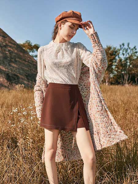 尚琳雅女装品牌2020秋季知性温柔针织衫外套