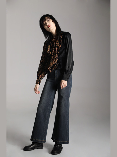 AttinaLife阿缇娜女装品牌2020秋季黑色长袖衬衫