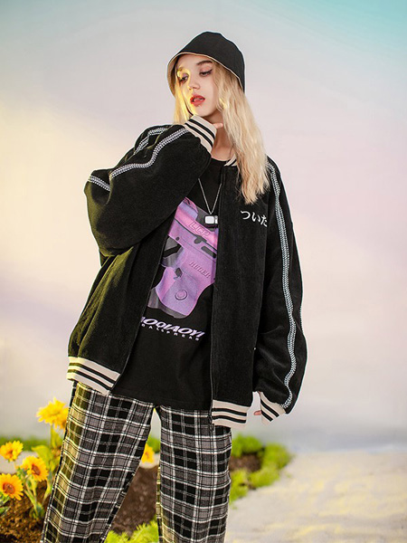 YEP女装品牌2020秋季黑色外套