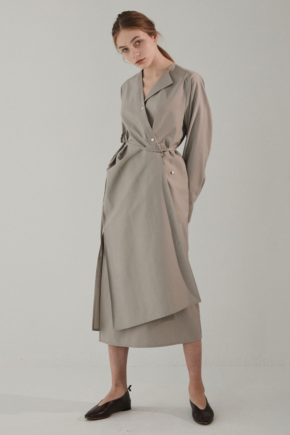 MAISON MARAIS女装品牌2020秋季通勤风不规则中长款外套