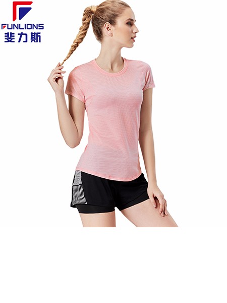 斐力斯F1045女士运动健身休闲短袖T恤