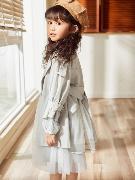 西瓜王子童装品牌2020秋季灰色连衣裙