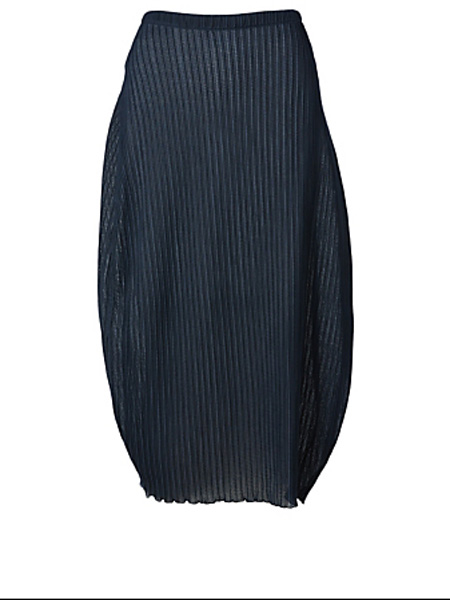 Holt Renfrew女装品牌2020秋季吉尔·桑德罗纹针织中长半身裙