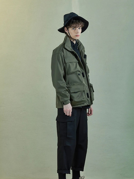 J.P.E男装品牌2020秋季绿色立领外套