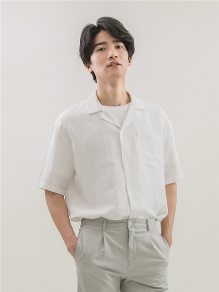 L.LANNE拉朗尼男装品牌2020春夏个性白色衬衫