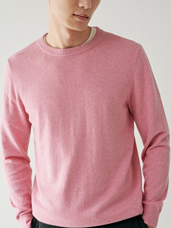 棉先生男装品牌2020秋冬粉色长袖上衣