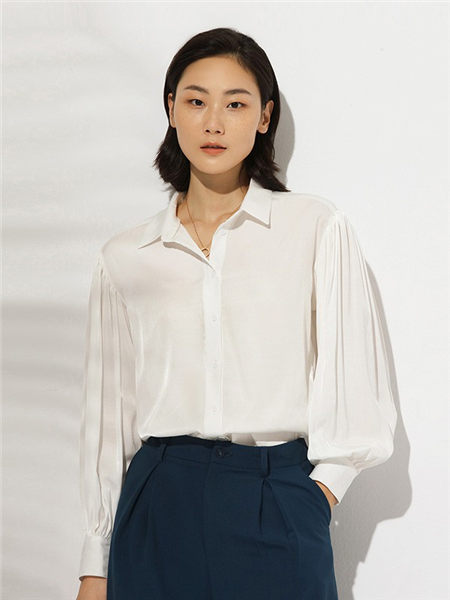 微丝里女装品牌2020春夏个性白色衬衫