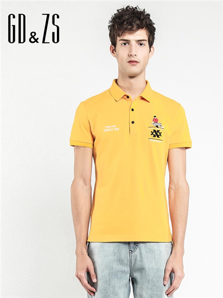 格度佐致男装品牌2020春夏时尚黄色T恤
