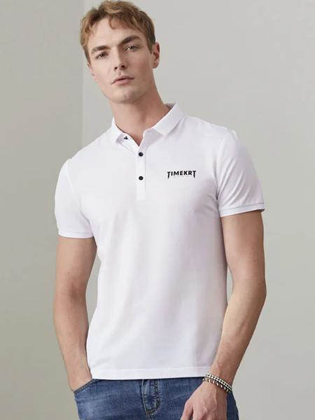 名鼠男装男装品牌2020春夏白色立领T恤
