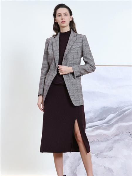 丽莫女装品牌2020秋季快时尚长袖灰色外套