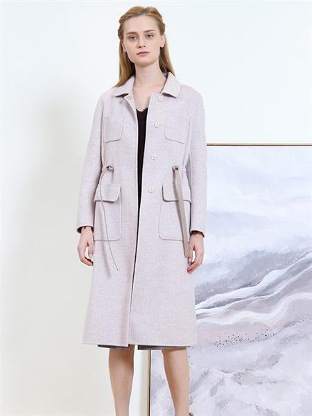 丽莫女装品牌2020秋季韩版纯色立领外套
